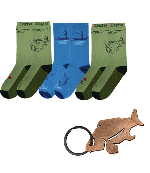 karpercentrale Geschenkbox - Socken & Karpfen Bieröffner - 41-46