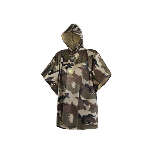 Delphin Wasserdichter Poncho - Tarnfarbener Regenponcho mit kompaktem Transportmaß