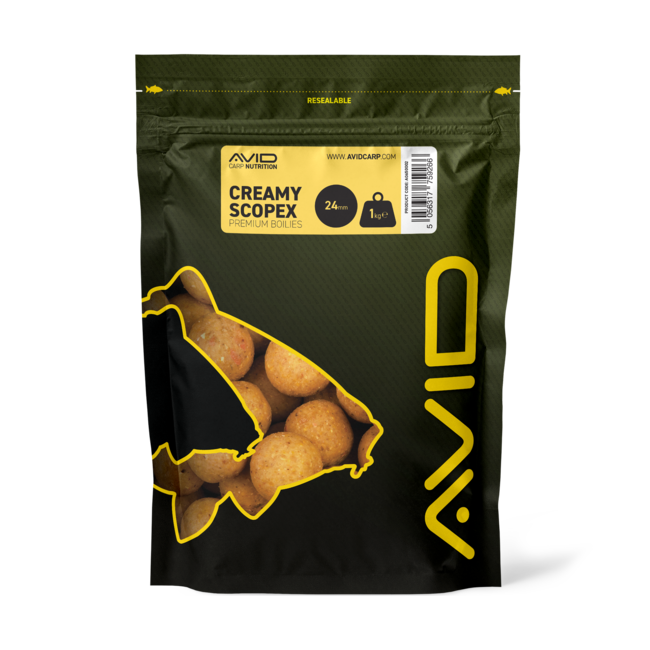 Avid Carp Cremige Scopex Boilies - 1KG - 24mm