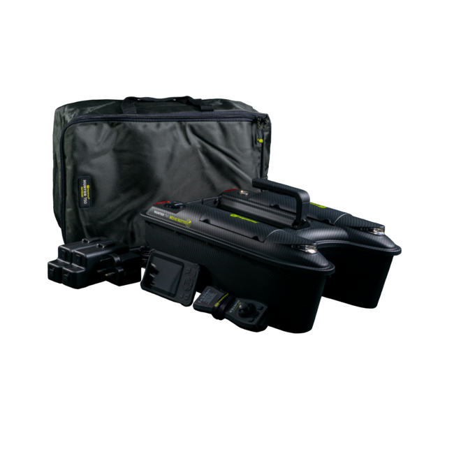 RidgeMonkey Hunter 750 Futterboot mit eingebautem Echolot und Hi-Viz-Design