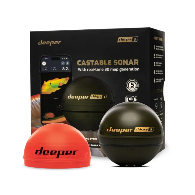 Deeper Chirp+ 3 - Smart Sonar - Drahtlos - 3 Strahlen - Fish Finder