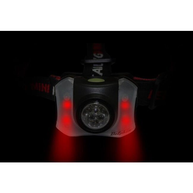 Delphin Polar X - Stirnlampe - Rote & weiße LED - Leichtgewicht