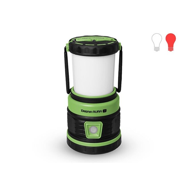 Delphin Aura - Bivvy Lamp - USB-C - Powerbank - Rotes & weißes Licht