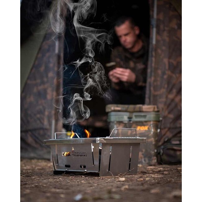 FOX Kochgeschirr - Faltbarer BBQ - Edelstahl - Faltbar - Mit Tragetasche