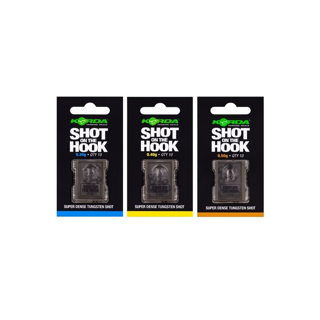 Korda Shot on the Hook - Tungsten Hookweight - Wiederverwendbar - 3 Größen