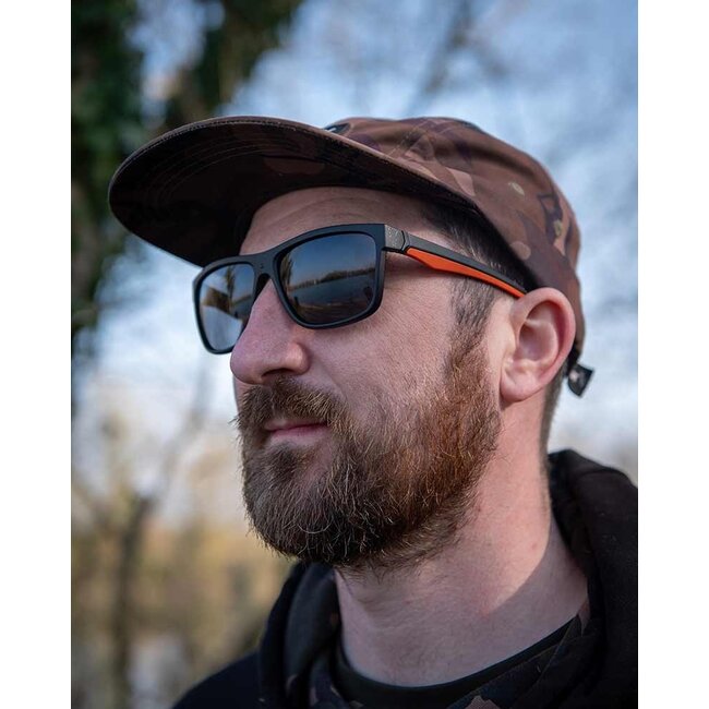 FOX Kollektion - Schwarz & Orange - Sonnenbrille - Polarisiert - UV400 - Inklusive Hartschalenetui