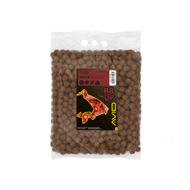 Avid Carp B8-Up - Spice - 5KG - 20mm - Futterboilies - Spicy & Salami