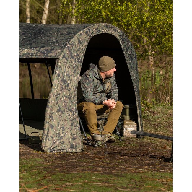 Trakker Tempest RS 100 - Sozialkappe - Camo - Aquatexx™ - Vorzeltverlängerung