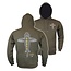 Vass Carp Rising – Hoodie – Khaki-Grün – Innenseite aus Fleece – Kleidung