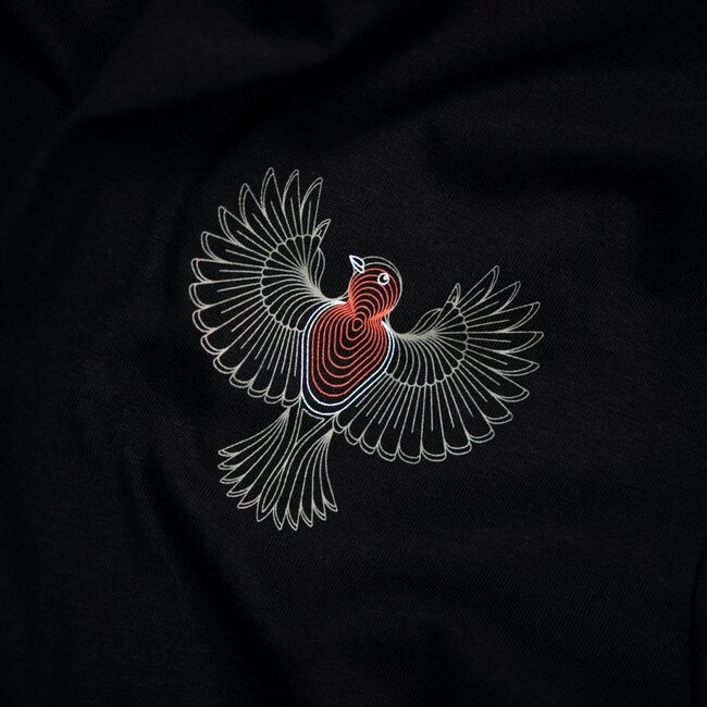 Kumu Kinder – Little Red Tee – Robin Design – Keyline Style – T-Shirt