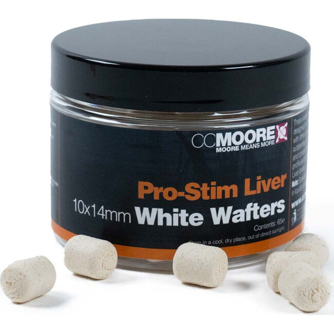 CC Moore Pro-Stim Liver - Dumbell Wafters - Wit - 10x14mm