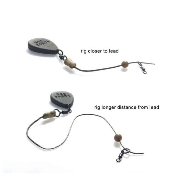 PB Products Naked Chod/Helicopter System, Tapered bead, 6 Stück, Weed