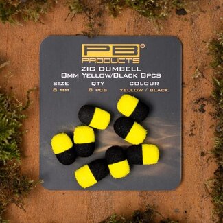 PB Products Zig Dumbell – 8 mm – Gelb Schwarz