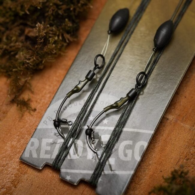 PB Products Komplett – R2G Clip SR – Leader 90 cm – Ronnie Hinged Stiff Rig