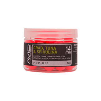 Avid Carp Krabbe, Thunfisch & Spirulina – pop-ups – 14 mm – Rosa