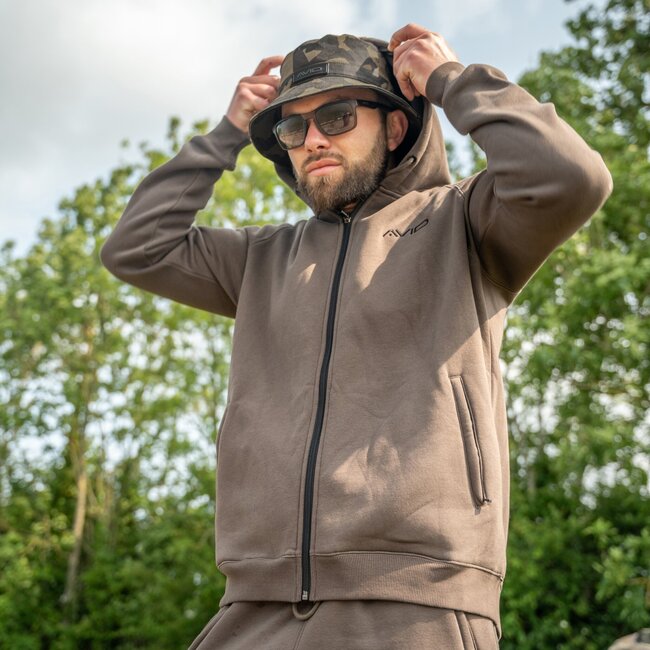 Avid Carp Compound Zip Hoodie – Braun