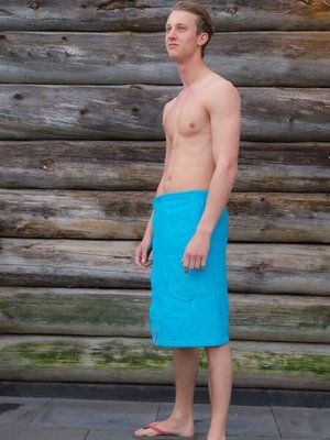 S&LT  Heren sauna handdoek met borduring