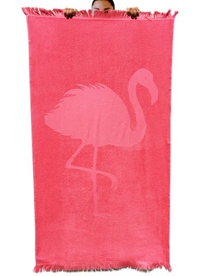 Badstof hamamdoek Flamingo