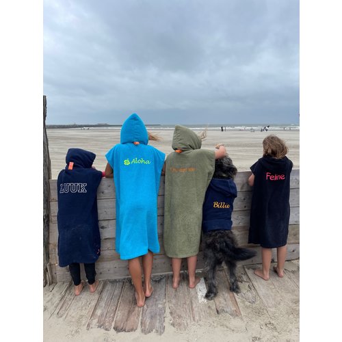 S&LT  Kinder surfponcho borduren