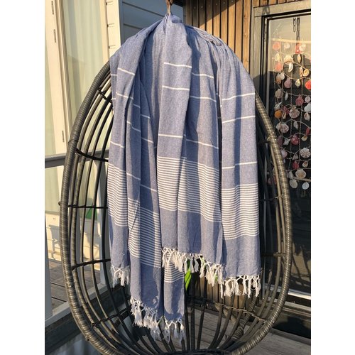 XXL  hamamdoek blauw