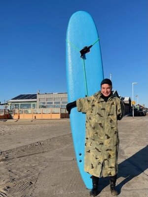 S&LT  Badstof surfponcho Camo met rits