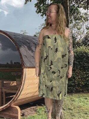 S&LT  XXL sauna handdoek dames Camo