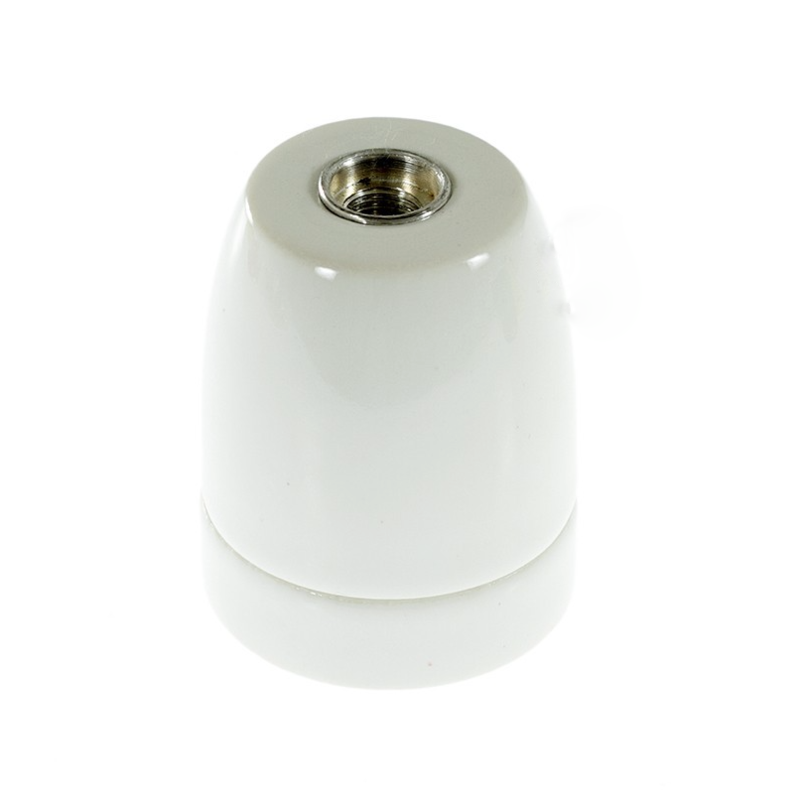 CCIT White Porcelain Lampholder E27 fitting with Strain Relief cable grip