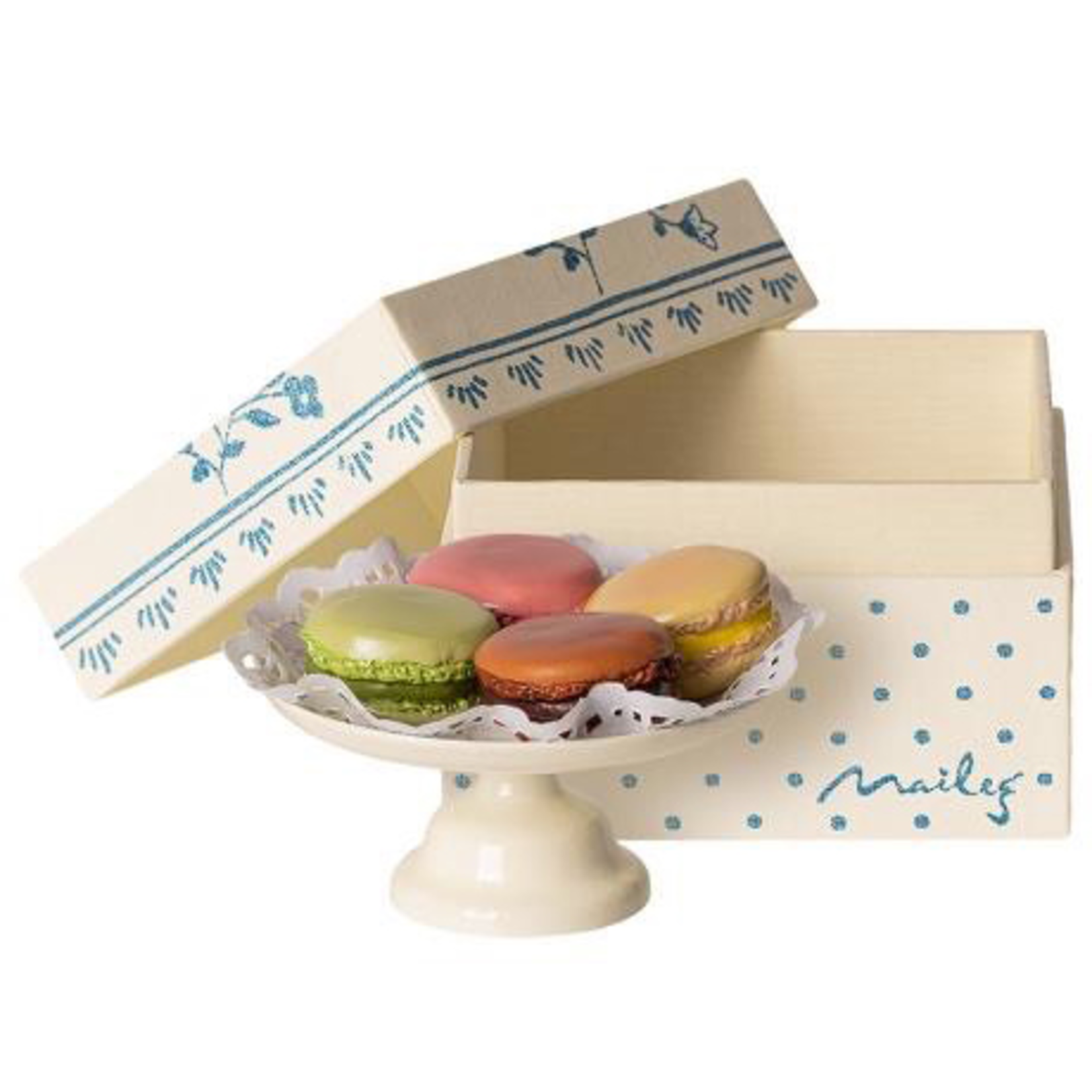 Maileg Maileg Macaroons with Cake Stand Large