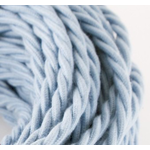 CCIT Per Metre - Twisted Baby Blue  Electrical Cable Flex covered by Cotton solid color fabric