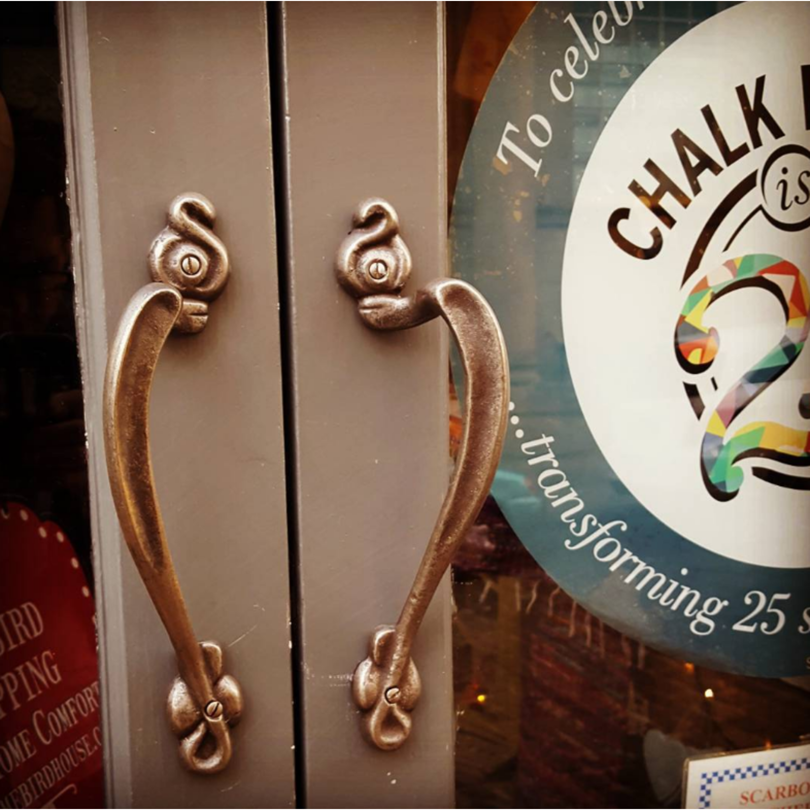 IRON RANGE Door Pull Scroll Handles Antique Iron Handed (Pair)