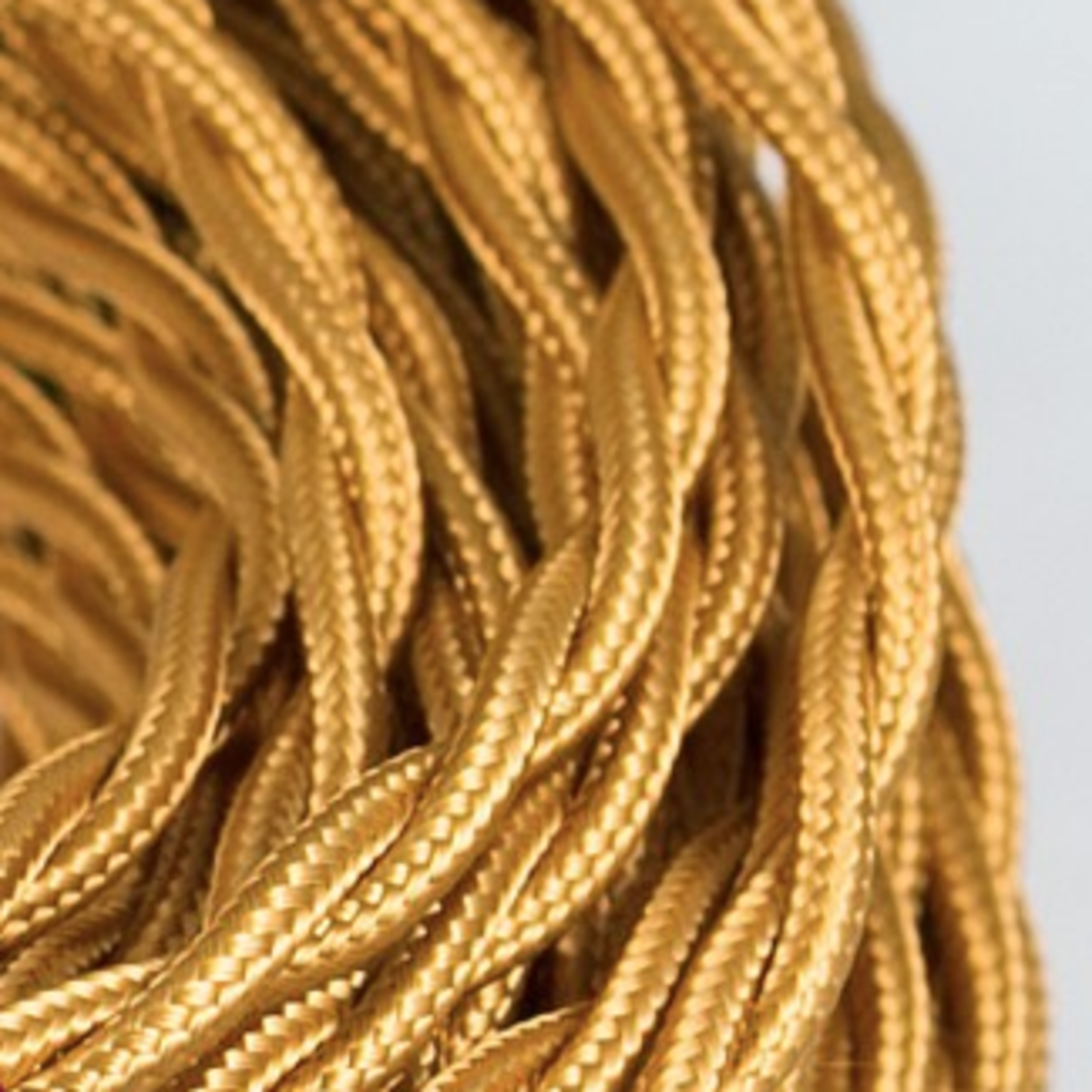 CCIT Per Metre - Twisted Gold Electric Cable Flex covered by Rayon 3 core 0.75cm Diameter
