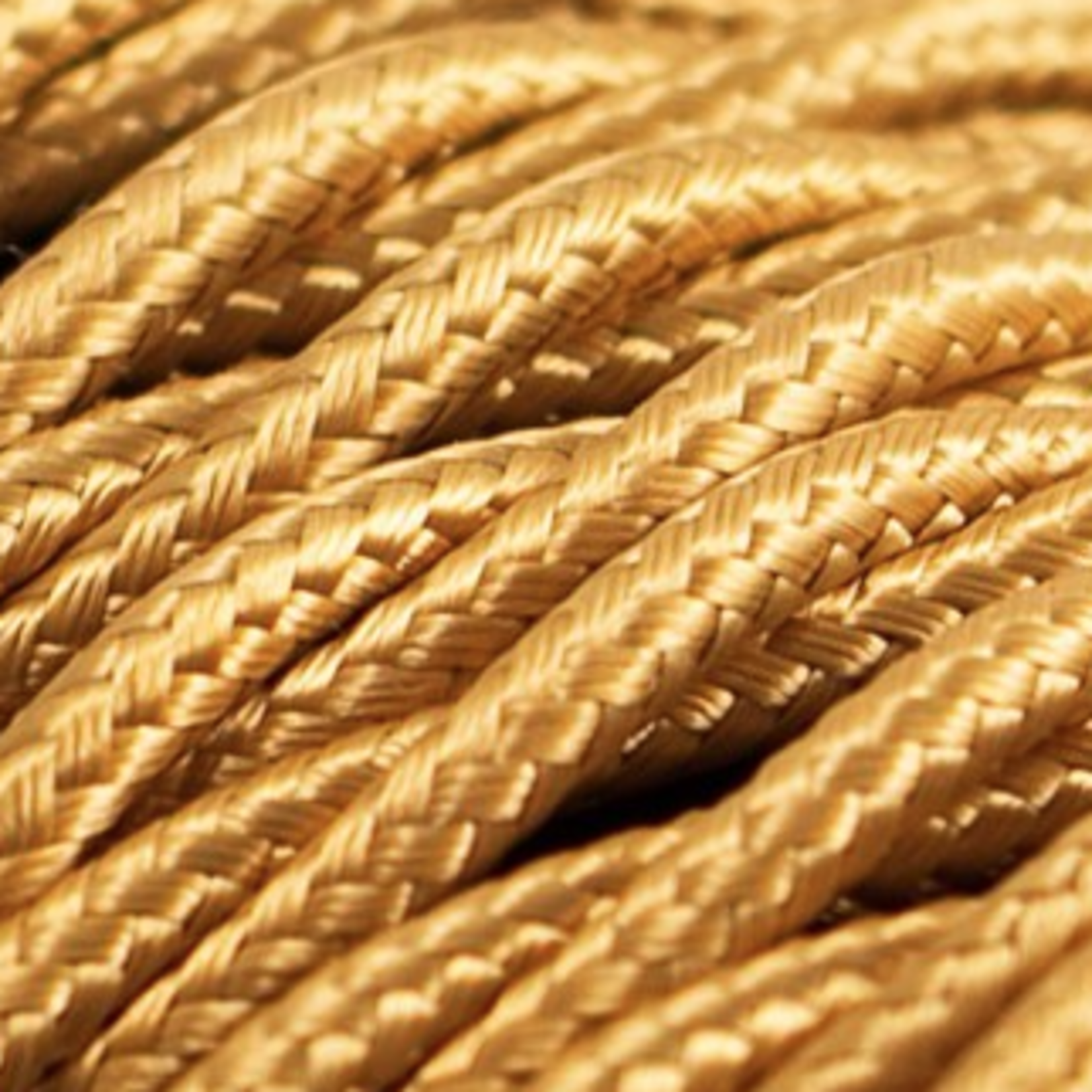 CCIT Per Metre - Twisted Gold Electric Cable Flex covered by Rayon 3 core 0.75cm Diameter