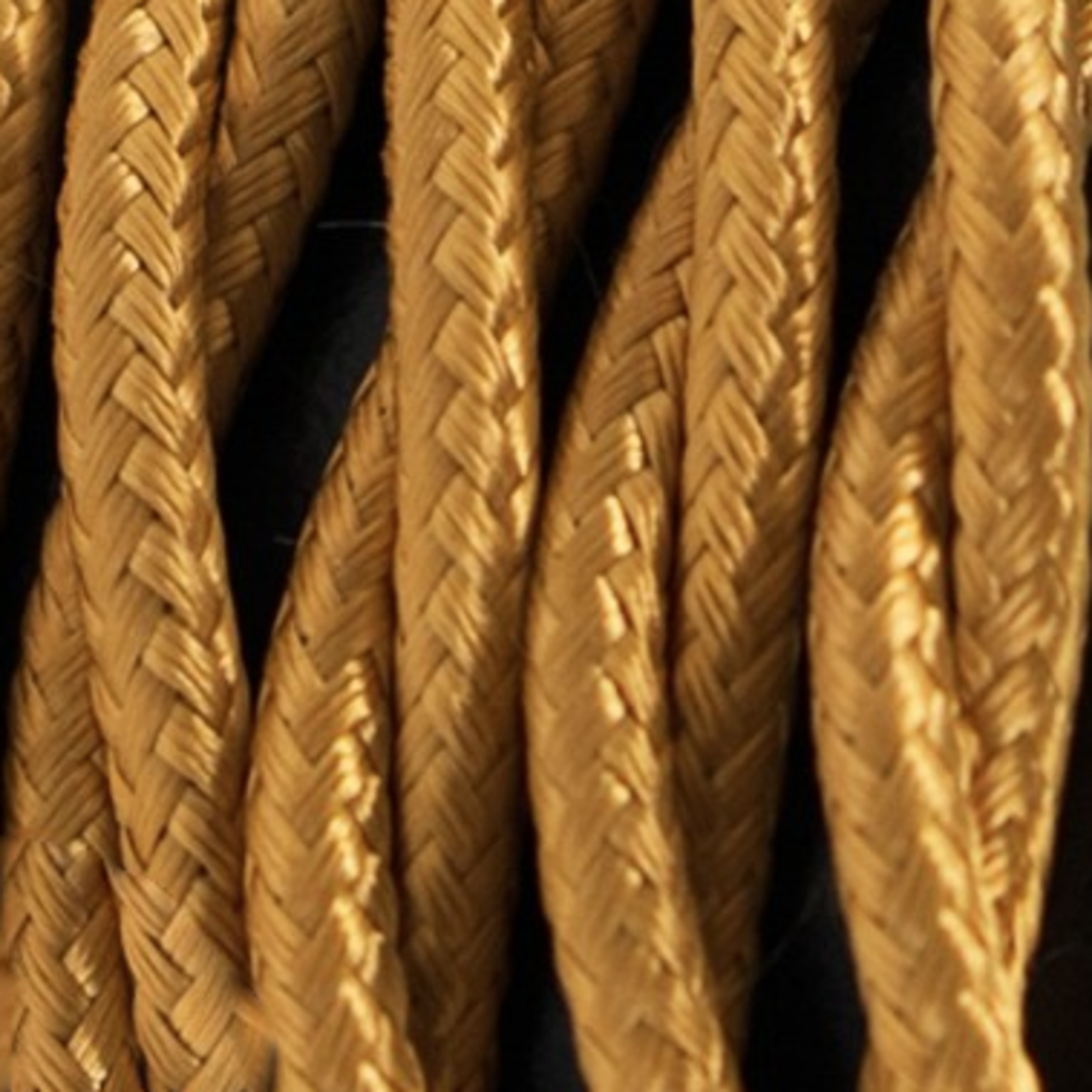 CCIT Per Metre - Twisted Gold Electric Cable Flex covered by Rayon 3 core 0.75cm Diameter