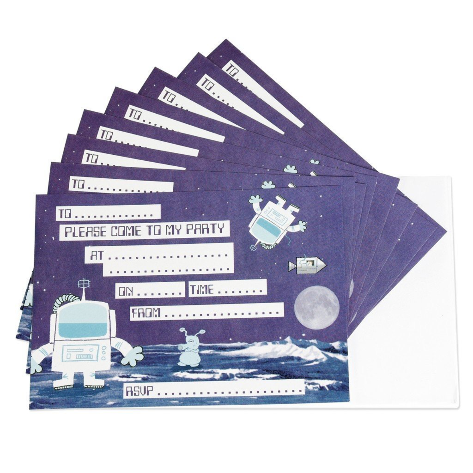 Spaceman Party Invitations