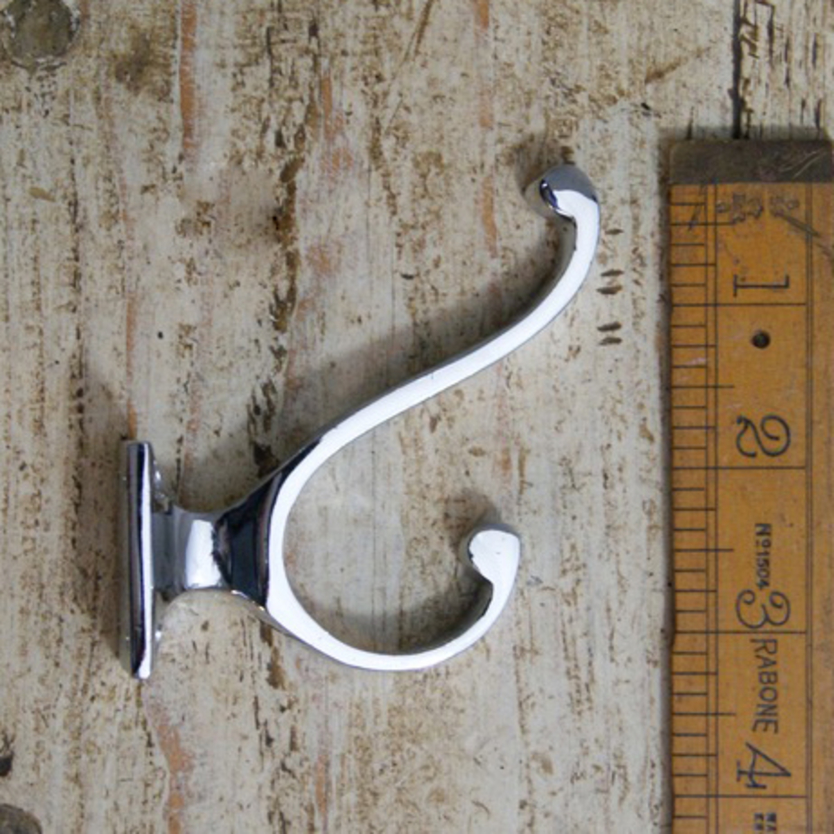 IRON RANGE Chrome Plate Square Hat and Coat Hook Volute