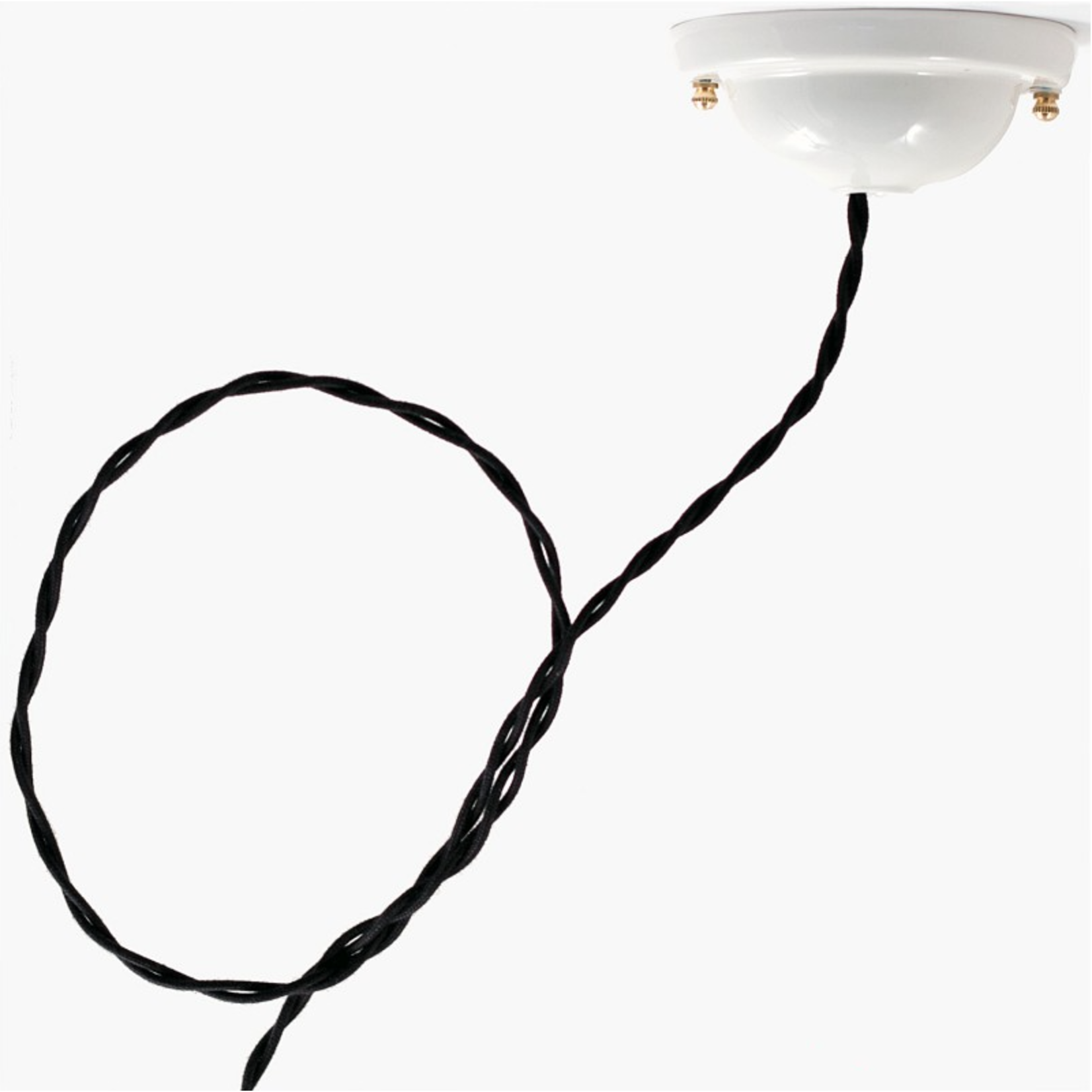 CCIT Per Metre - Twisted Black Cotton Electric Cable 3 Core Flex: 3x0.75cm Diameter