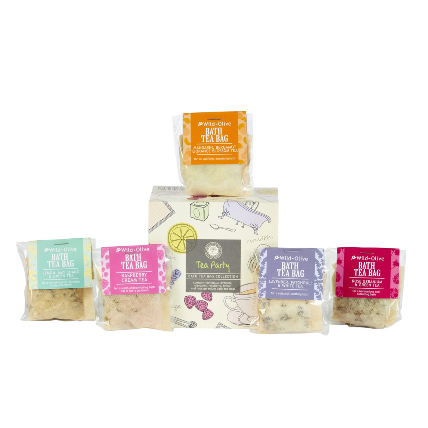 Wild Olive Wild Olive Gift Set Bath Tea Bags Party Collection
