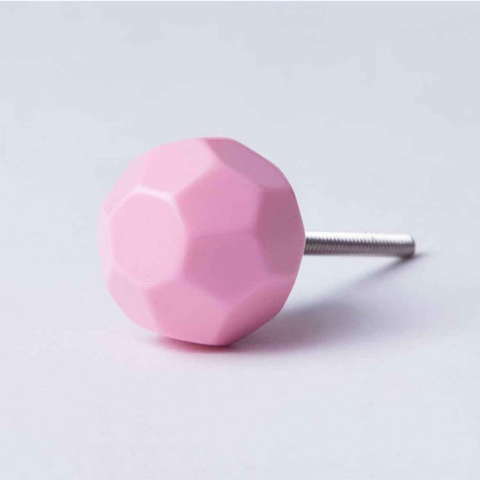 BoDuck Faceted Irregular Octagonal Resin Pink knob