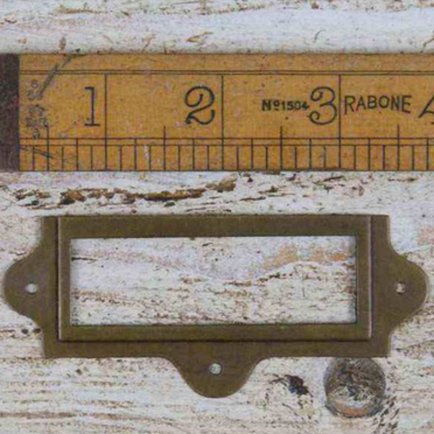 IRON RANGE Library Label Card Frame Medium Antique Brass