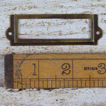 IRON RANGE Library Label Card Frame Small Antique Brass