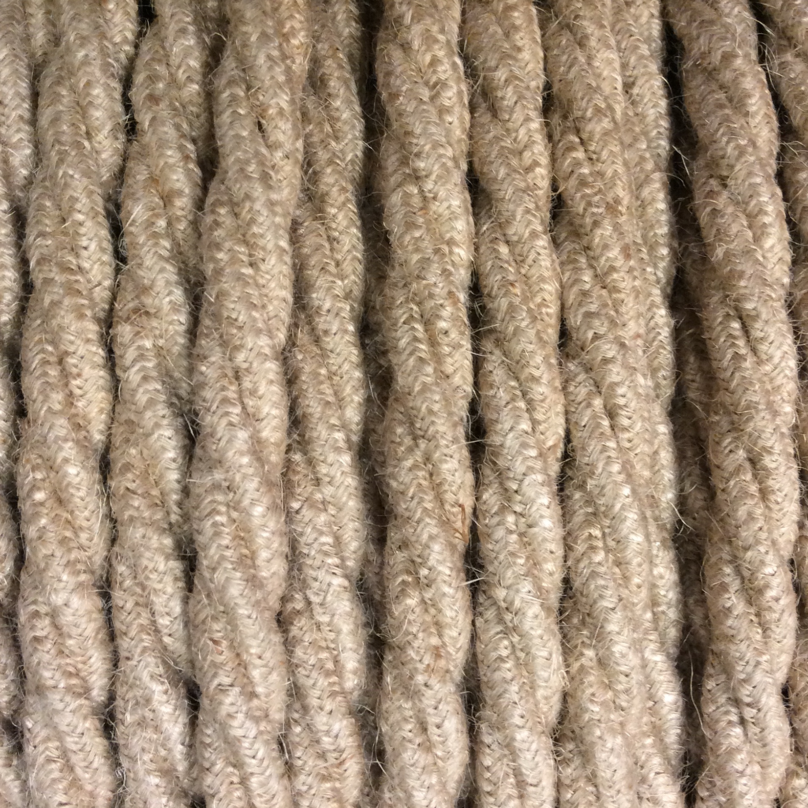 CCIT Per Metre - Medium Thickness Twisted Jute Fabric Electrical Cable 3 Core Flex: 3x1.50mm.  twisted diameter 12mm aprox