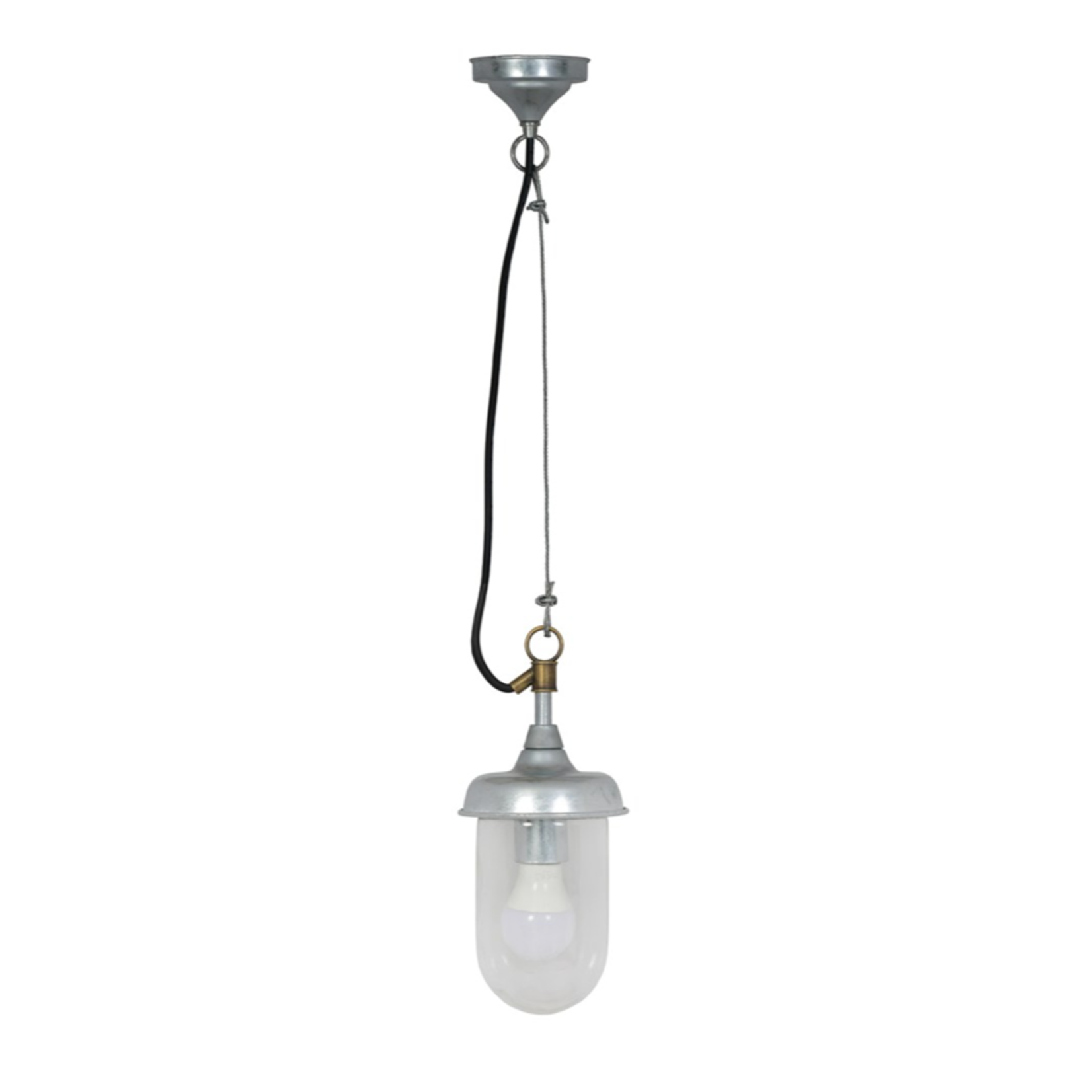 Garden Trading St Ives Harbour Pendant Light - Galvanised Steel - Indoor and Outdoor