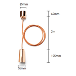 Plumen drop cap copper PENDENT fixing - Screw