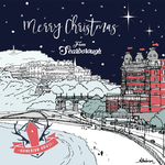 Homebird Cards RED ALEX ANDERSON 2021 CHRISTMAS CARD ILLUSTRATION SCARBOROUGH OLIVERS MOUNT