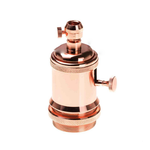 CCIT Copper Lampholder with dial switch and cable Grip E27