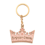 Sass and Belle Prosecco Queen Crown Enamel Keyring