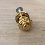 IRON RANGE Knob and Base Plate Victorian Cast Polished Brass 16mm