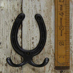 IRON RANGE Horse Shoe Double Coat Hook Iron