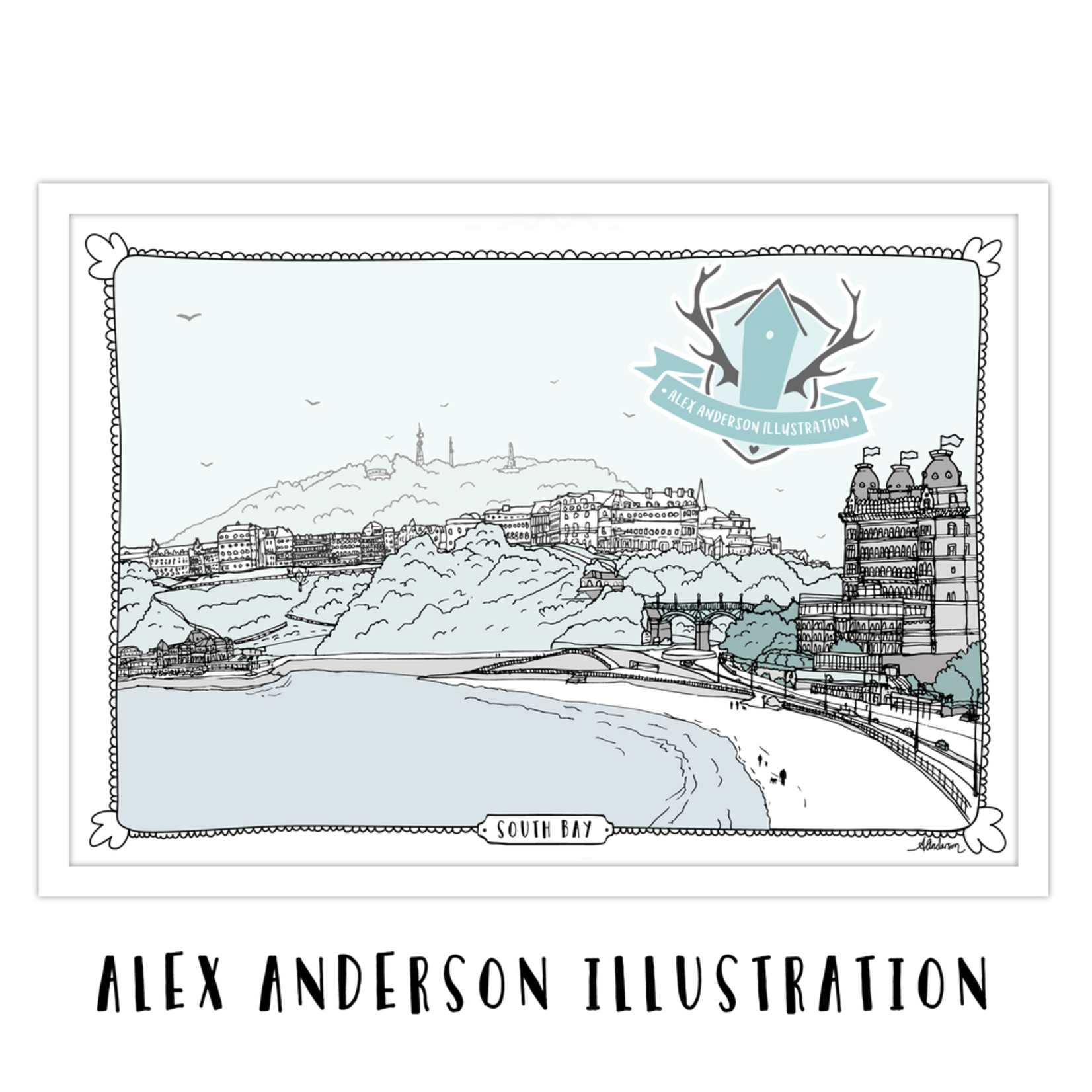 Homebird Art Alex Anderson Duck Egg OLIVERS MOUNT Illustration