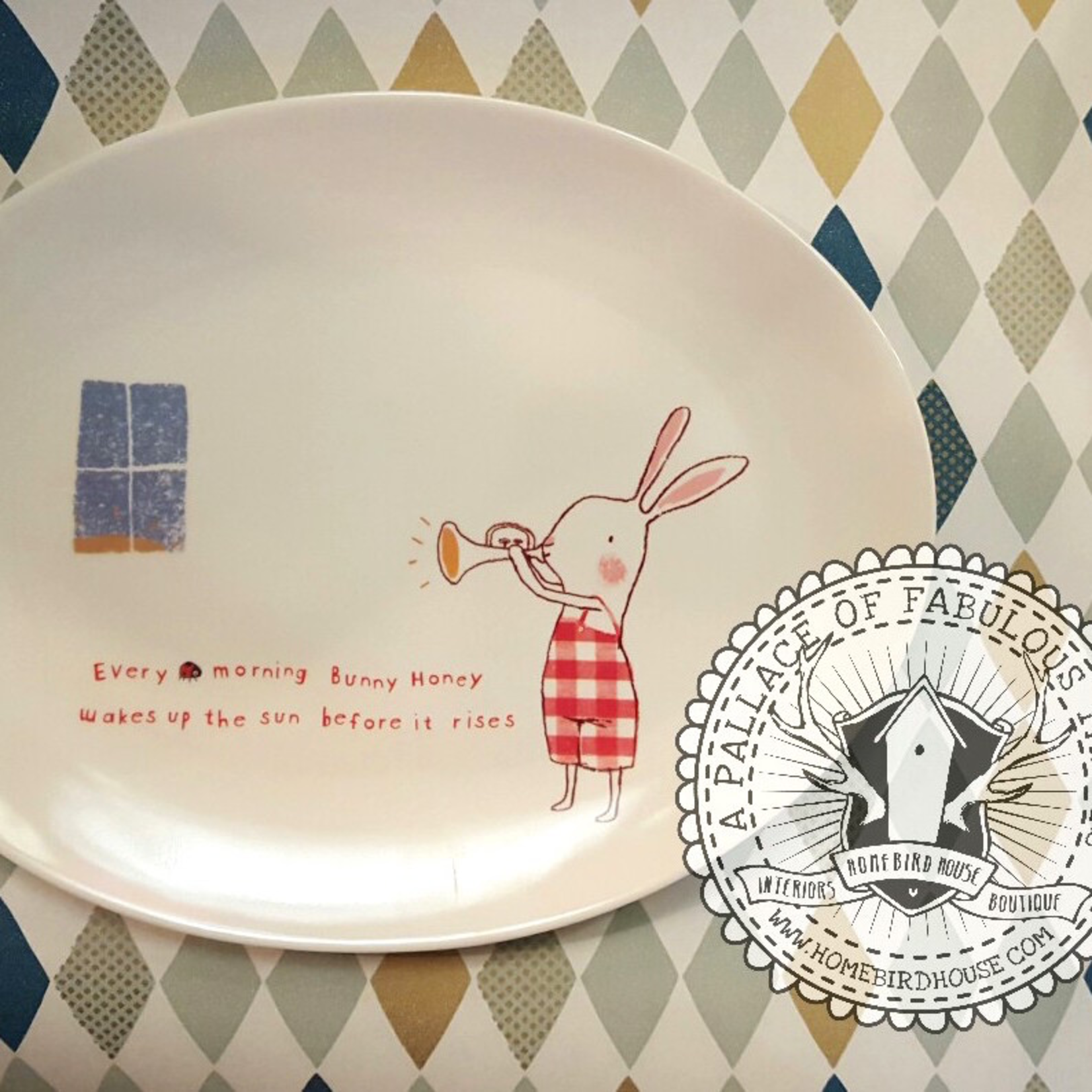 Maileg Maileg Bunny Honey Melamine plate